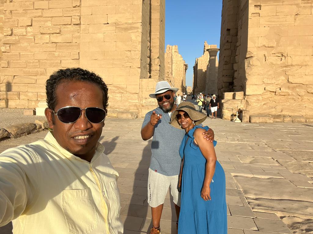 Romantic Couple's Adventure at Karnak Temple