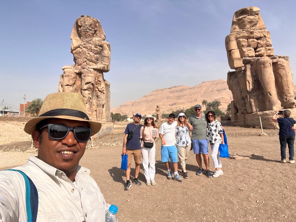 Group Adventure at Colossi of Memnon
