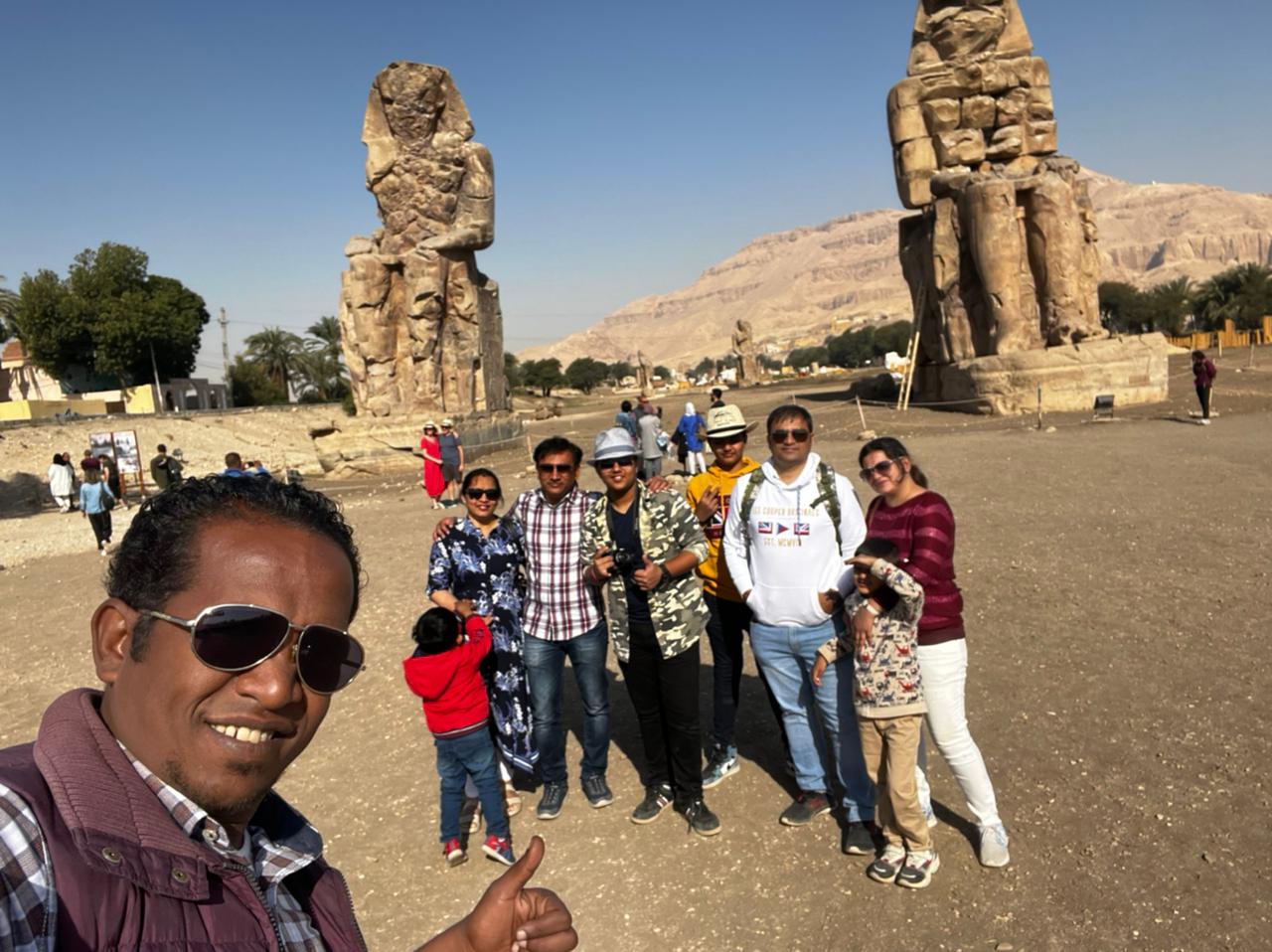 International Group Adventure at Colossi of Memnon