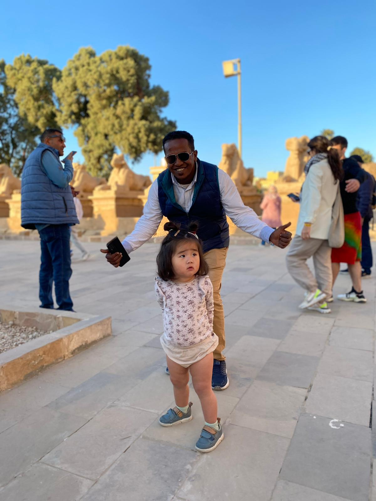 Heartwarming Moments at Karnak Temple