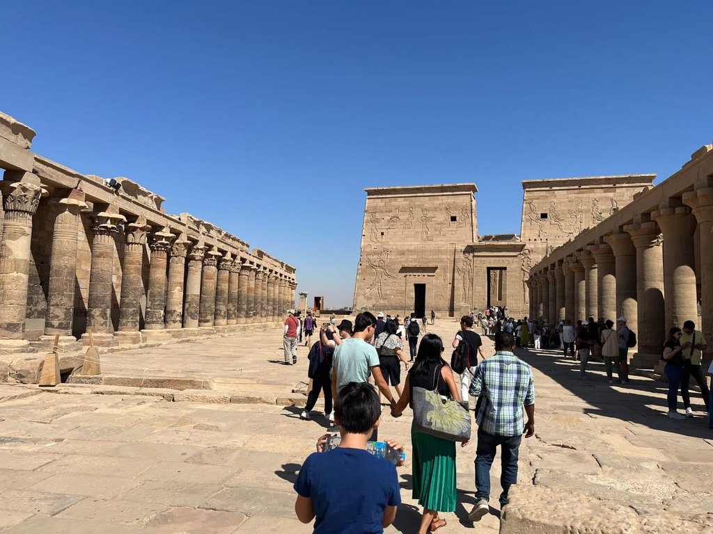Philae Temple Colonnade Architecture Tour
